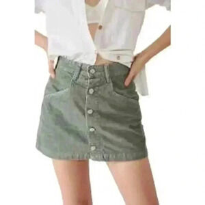 NWT Free People Ray Cord Mini Washed Army Size 8